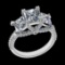 4.58 Ctw SI1/SI2 Diamond 10k white Gold Engagement Ring (ALL DIAMOND ARE LA