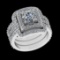 2.61 Ctw VS/SI1 Diamond Prong Set 18k white Gold Engagement Ring (ALL DIAMO