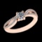 0.73 Ctw VS/SI1 Diamond Prong Set 18k Rose Gold Engagement Ring (ALL DIAMON