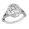 0.48 Ctw VS/SI1 Diamond Prong Set 14k white Gold Ring (ALL DIAMOND ARE LAB