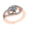 1.63 Ctw SI1/SI2 Diamond 14k Rose Gold Engagement Ring (ALL DIAMOND ARE LAB