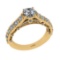 2.47 Ctw VS/SI1 Diamond 14K Yellow Gold Vintage Style Engagement Ring
