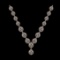 9.64 Ctw SI1/SI2Diamond Prong Set 10k Rose Gold Necklace (ALL DIAMOND ARE L