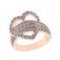 1.39 Ctw SI2/SI1 Diamond 14k Rose Gold Engagement Ring (ALL DIAMOND ARE LAB