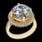 4.21 Ctw VS/SI1 Diamond 10k Yellow Gold Engagement Ring (ALL DIAMOND ARE LA