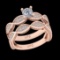 1.05 Ctw VS/SI1 Diamond Prong Set 18k Rose Gold Engagement Ring (ALL DIAMON
