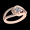 3.21 Ctw SI1/SI2 Diamond 10k Rose Gold Engagement Ring (ALL DIAMOND ARE LAB