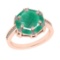 2.78 Ctw VS/SI1 Emerald and Diamond 14k Rose Gold Engagement Ring (ALL DIAM