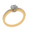 1.10 Ctw SI1/SI2 Diamond 14k Yellow Gold Engagement Ring (ALL DIAMOND ARE L