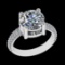 4.30 Ctw VS/SI1 Diamond Prong Set 18k white Gold Engagement Ring (ALL DIAMO