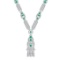 10.25 Ctw VS/SI1 Emerald and Diamond 14k White Gold Necklace ALL DIAMOND AR