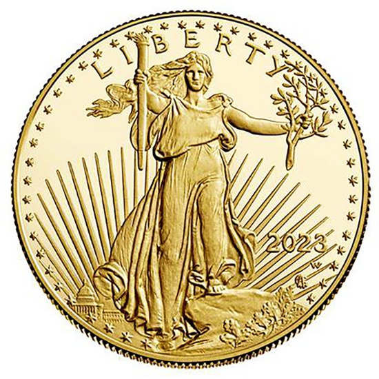 Proof American Gold Eagle One Ounce 2023-W w/ Box and COA