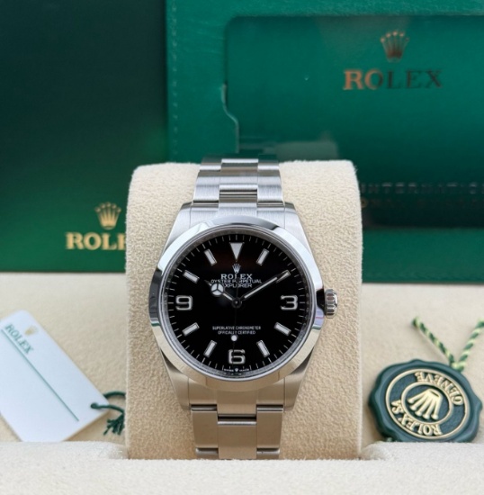 Rolex 36mm Ref 124270 Black Dial Explorer Comes With Box & Papers