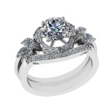 2.17 Ctw SI1/SI2 Diamond 14k white Gold Engagement Ring (ALL DIAMOND ARE LA