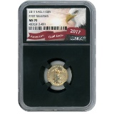 Certified American $5 Gold Eagle 2017 MS70 NGC First Releases Black Core