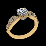 1.89 Ctw SI1/SI2 Diamond 10k Yellow Gold Engagement Ring (ALL DIAMOND ARE L