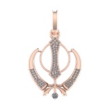 1.47 Ctw SI2/SI1 Diamond Prong Set 14k Rose Gold Pendant (ALL DIAMOND ARE L