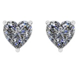 1.00 Ctw VS/SI1 Diamond 14k white Gold Stud Earrings (ALL DIAMOND ARE LAB G