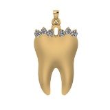 0.66 Ctw VS/SI1 Diamond 14k Yellow Gold Pendant (ALL DIAMOND ARE LAB GROWN