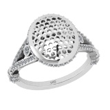 0.48 Ctw VS/SI1 Diamond Prong Set 14k white Gold Ring (ALL DIAMOND ARE LAB