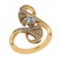 0.73 Ctw VS/SI1 Diamond 10K Yellow Gold Engagement Halo Ring