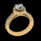 1.96 Ctw VS/SI1 Diamond Prong Set 18k Yellow Gold Engagement Ring (ALL DIAM