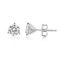1.03 ctw 14K White Gold 3 Prong Martini Pushback Round Stud (LAB-GROWN)