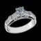 1.28 Ctw VS/SI1 (ALL DIAMOND ARE LAB GROWN ) Diamond 10k white Gold Engagem
