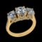 3.93 Ctw VS/SI1 Diamond Prong Set 18k Yellow Gold Engagement Ring (ALL DIAM