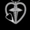 2.01 Ctw VS/SI1 Diamond 10K White Gold Veterinary Doctor theme Pendant (ALL