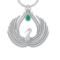 7.52 Ctw VS/SI1 Emerald and Diamond 14K White Gold Pendant (ALL DIAMOND ARE