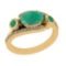 2.94 Ctw VS/SI1 Emerald and Diamond 14k Yellow Gold Engagement Ring (ALL DI