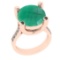 3.25 Ctw VS/SI1 Emerald And Diamond 14k Rose Gold Engagement Ring (ALL DIAM