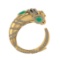 1.82 Ctw VS/SI1 Emerald and Diamond 14K Yellow Gold Engagement Ring ALL DIA