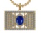 42.90 Ctw VS/SI1 Tanzanite and Diamond 14K Yellow Gold Pendant