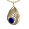 6.68 Ctw VS/SI1 Blue Sapphire and Diamond 14k Yellow Gold Pendant (ALL DIAM