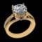 3.50 Ctw VS/SI1 Diamond Prong Set 10K Yellow Gold Engagement Ring (ALL DIAM