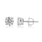 1.16 ctw 14K White Gold 4 Prong Basket Screwback Round Stud (LAB-GROWN)