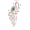 22.71 Ctw I2/I3 Green Amethyst And Diamond 10K Rose Gold Necklace(ALL DIAMO