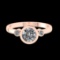 0.91 Ctw VS/SI1 Diamond Prong Set 10K Rose Gold Engagement Ring (ALL DIAMON