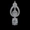 6.87 Ctw VS/SI1 Diamond Prong Set 18k white Gold Pendant (ALL DIAMOND ARE L