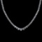 5.63 Ctw VS/SI1 Diamond 14K White Gold Princess Necklace (ALL DIAMOND ARE L