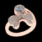 0.97 Ctw VS/SI1 Diamond 10k Rose Gold Engagement Ring (ALL DIAMOND ARE LAB