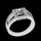 1.30 Ctw SI1/SI2 Diamond 10k white Gold Engagement Ring (ALL DIAMOND ARE LA