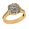 0.82 Ctw VS/SI1 Diamond 14k Yellow Gold Engagement Ring