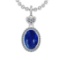 12.57 Ctw VS/SI1 Tanzanite and Diamond 14K White Gold Pendant