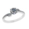 1.02 Ctw SI1/SI2 Diamond 14k white Gold Engagement Ring (ALL DIAMOND ARE LA