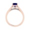 0.82 Ctw VS/SI1 Blue Sapphire and Diamond 14k Rose Gold Engagement Ring (AL