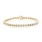 4.88 ctw 14k Yellow Gold 7 inch Basket 4 Prong Tennis Bracelet
