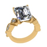 3.05 Ctw VS/SI1 Diamond 14k Yellow Gold Engagement Ring (ALL DIAMOND ARE LA